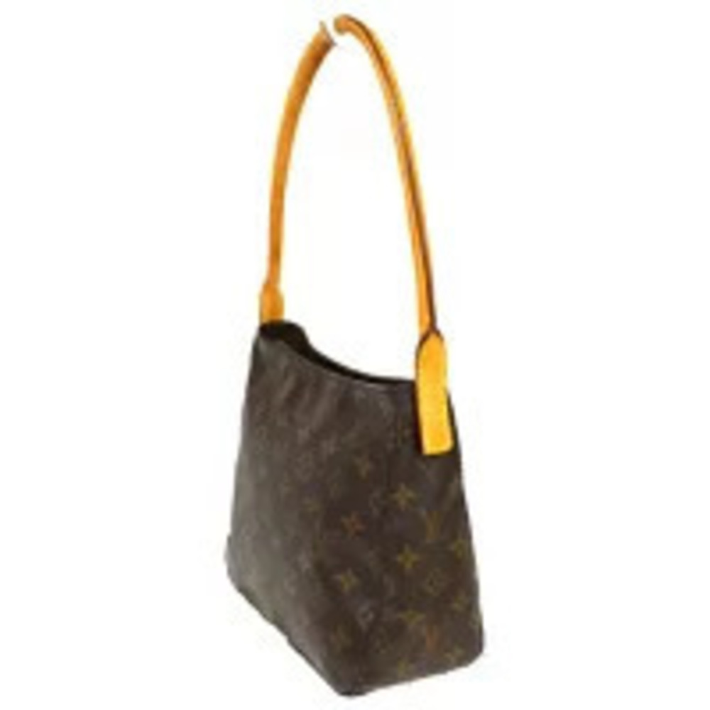 Louis Vuitton Leather Bag Monogram Looping Shoulder Brown